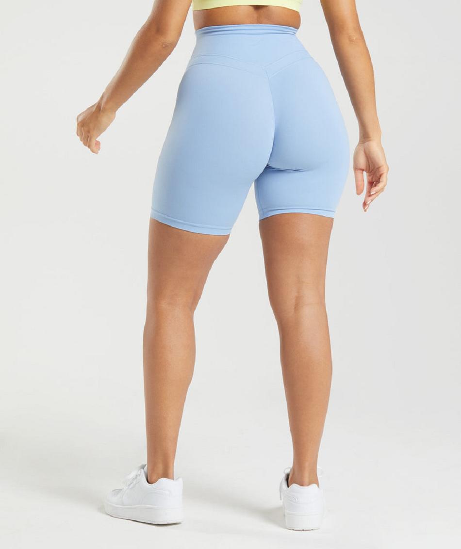 Szorty Damskie Gymshark Whitney Cycling Niebieskie | PL 2479BEX